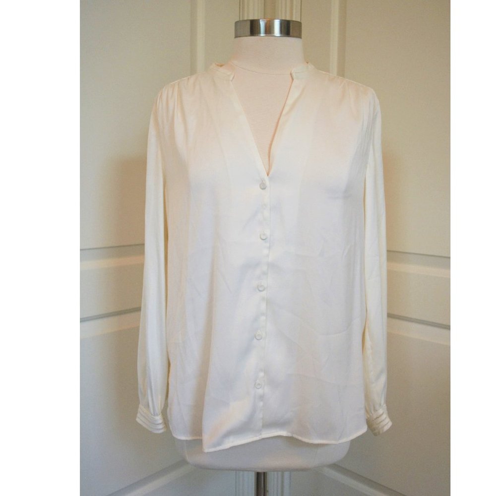 2 for $15!!! H&M Long sleeve cream blouse, 12